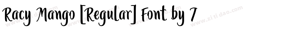Racy Mango [Regular] Font by 7NTypes字体转换